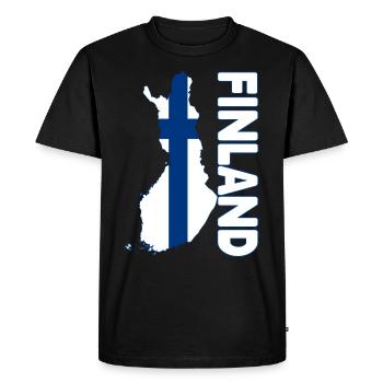 Finlande Pays et paysNation, Snow, Finlande, N - T-shirt Premium bio Homme - noir - Devant - Nico (187cm)