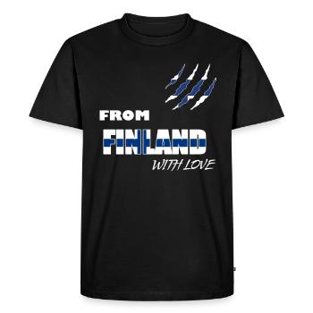 Finlande pays et pays - T-shirt Premium bio Homme - noir - Devant - Nico (187cm)