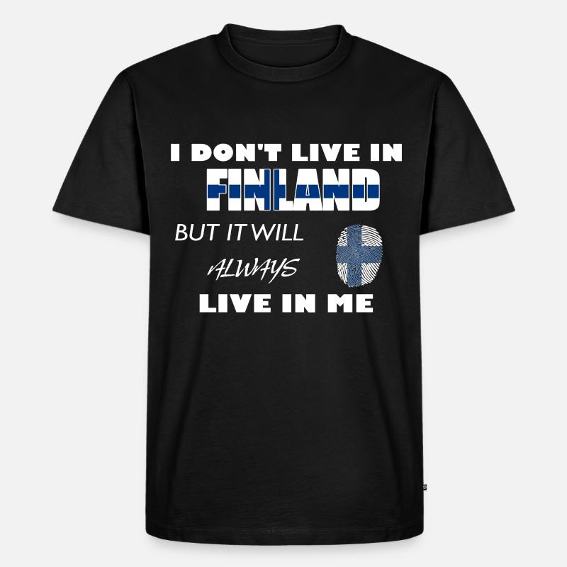 Finland - Männer Premium Bio T-Shirt - Schwarz