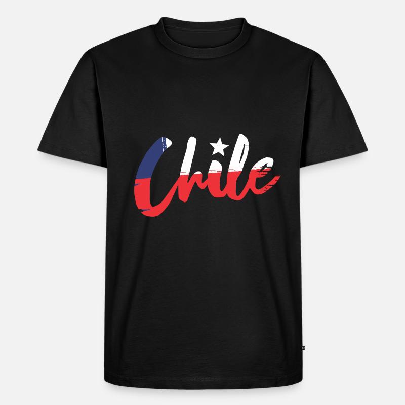 Chile - Männer Premium Bio T-Shirt - Schwarz