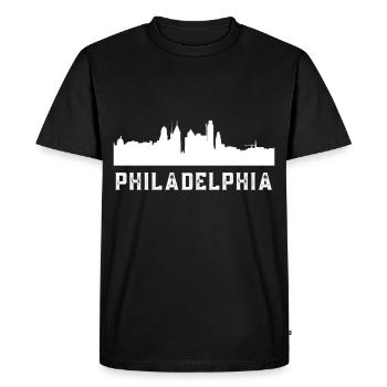Skyline de Philadelphie - T-shirt Premium bio Homme - noir - Devant - Nico (187cm)