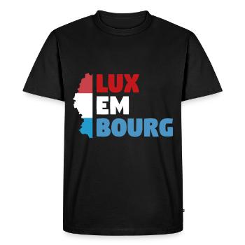 Luxembourg - T-shirt Premium bio Homme - noir - Devant - Nico (187cm)