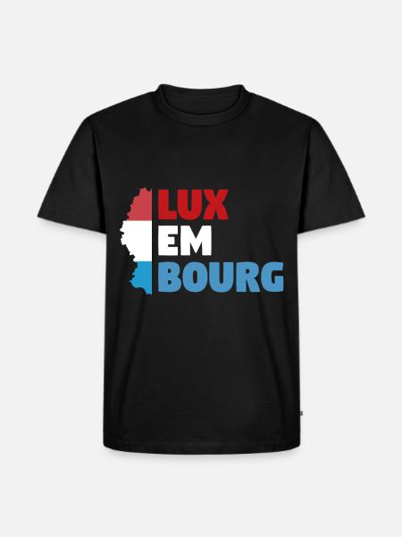 Luxemburg - Männer Premium Bio T-Shirt - Schwarz