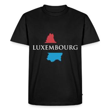 Luxembourg - T-shirt Premium bio Homme - noir - Devant - Nico (187cm)