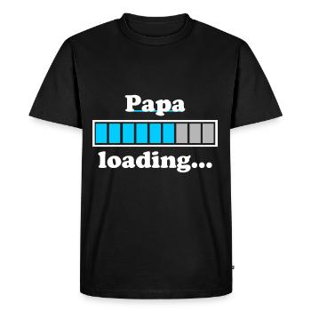 Papa chargement ... - T-shirt Premium bio Homme - noir - Devant - Nico (187cm)