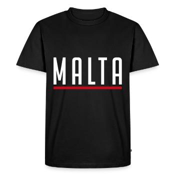Malte - T-shirt Premium bio Homme - noir - Devant - Nico (187cm)