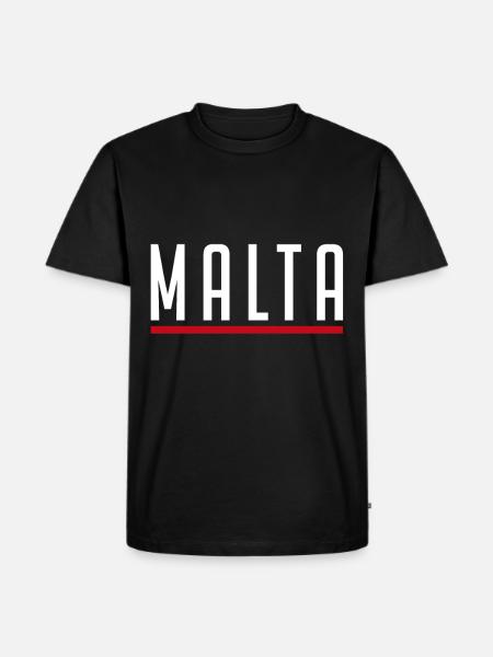 Malta - Männer Premium Bio T-Shirt - Schwarz