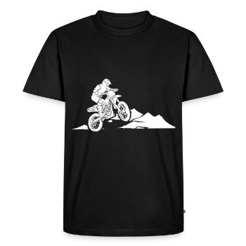 Motocross - Men's Premium Organic T-Shirt - black - Front - Nico (187cm)