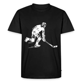 hockey - T-shirt Premium bio Homme - noir - Devant - Nico (187cm)