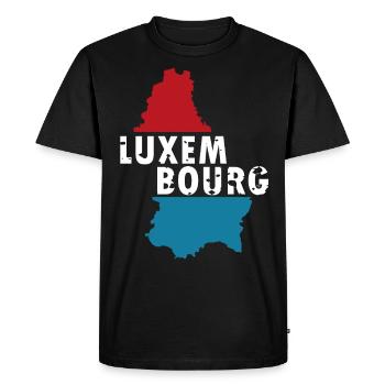 Luxembourg - T-shirt Premium bio Homme - noir - Devant - Nico (187cm)