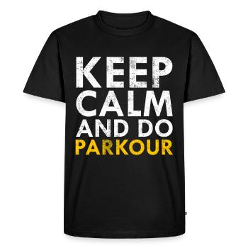 parkour - T-shirt Premium bio Homme - noir - Devant - Nico (187cm)