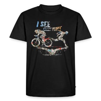 Triathlon sport - Männer Premium Bio T-Shirt - Schwarz - Vorne - Nico (187cm)