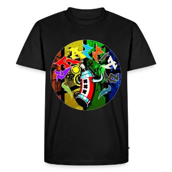 Graffiti graffiti - T-shirt Premium bio Homme - noir - Devant - Nico (187cm)