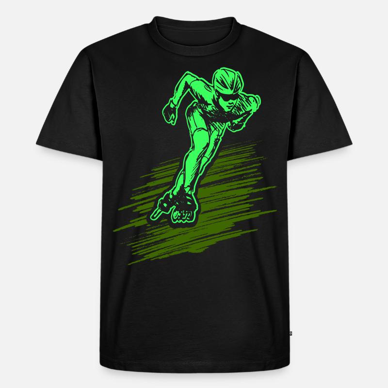 Inline skates - Männer Premium Bio T-Shirt - Schwarz