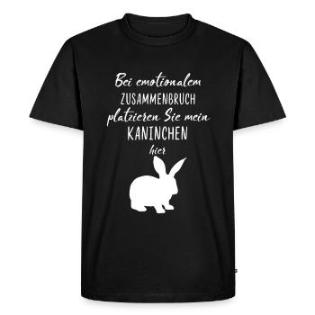 Rabbit hare sweet saying - Men's Premium Organic T-Shirt - black - Front - Nico (187cm)