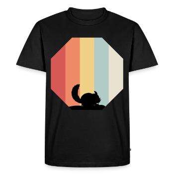 chinchilla - T-shirt Premium bio Homme - noir - Devant - Nico (187cm)