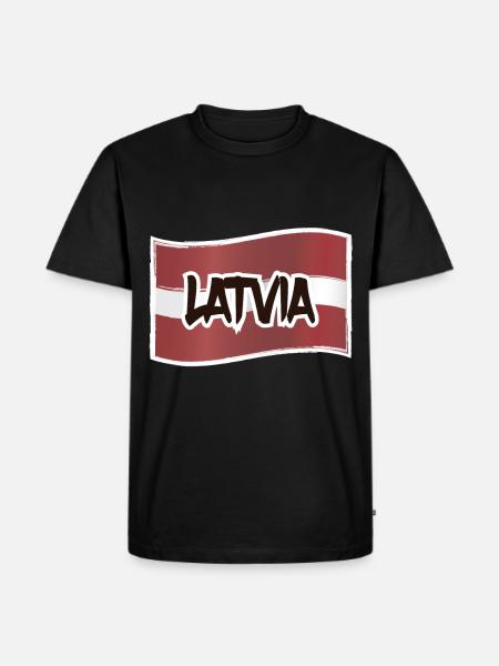 Lettland - Männer Premium Bio T-Shirt - Schwarz