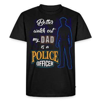 police - T-shirt Premium bio Homme - noir - Devant - Nico (187cm)