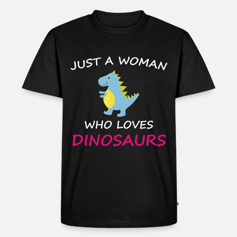 Dino - Männer Premium Bio T-Shirt - Schwarz