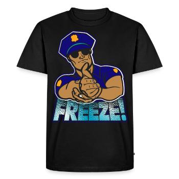 police - T-shirt Premium bio Homme - noir - Devant - Nico (187cm)