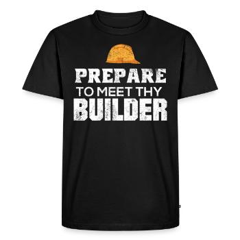 Ouvriers du bâtiment - T-shirt Premium bio Homme - noir - Devant - Nico (187cm)