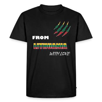 Lituanie Europe - T-shirt Premium bio Homme - noir - Devant - Nico (187cm)