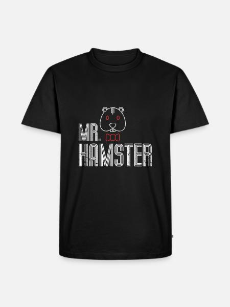Hamster tier - Männer Premium Bio T-Shirt - Schwarz