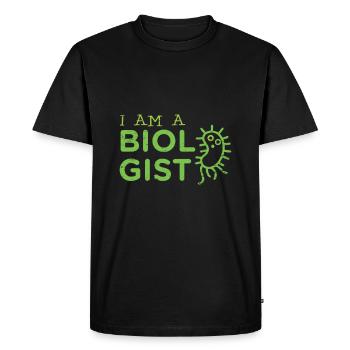 Biologiste biologiste - T-shirt Premium bio Homme - noir - Devant - Nico (187cm)