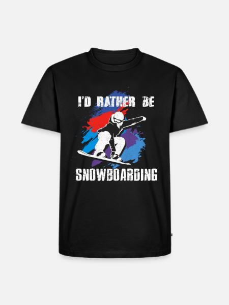 Snowboard Snowboarder Snowboarden - Männer Premium Bio T-Shirt - Schwarz