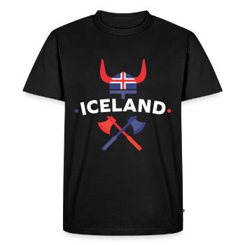 Islande - T-shirt Premium bio Homme - noir - Devant - Nico (187cm)
