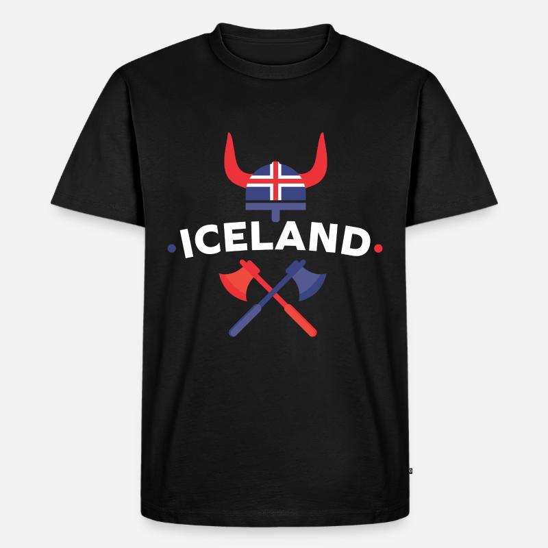 Island - Männer Premium Bio T-Shirt - Schwarz