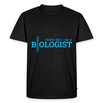 biologie - T-shirt Premium bio Homme - noir - Devant - Nico (187cm)