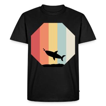 Shark shark - Men's Premium Organic T-Shirt - black - Front - Nico (187cm)