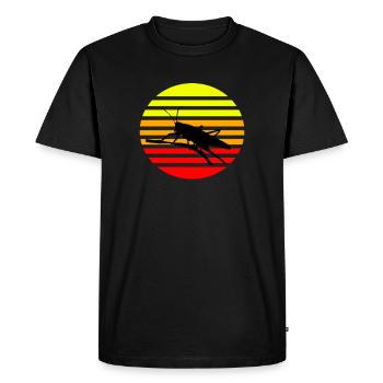 Sauterelle Sauterelle Rétro Vintage - T-shirt Premium bio Homme - noir - Devant - Nico (187cm)