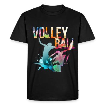 Volley-ball - T-shirt Premium bio Homme - noir - Devant - Nico (187cm)