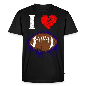 Football américain - T-shirt Premium bio Homme - noir - Devant - Nico (187cm)