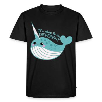 It's okay to be different - Men's Premium Organic T-Shirt - black - Front - Nico (187cm)