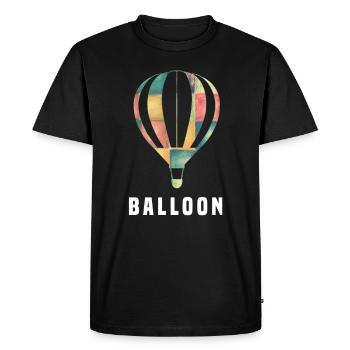 Hot air balloon - Men's Premium Organic T-Shirt - black - Front - Nico (187cm)
