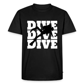 Diving Diver Diving Course Holiday Summer T-Shirt - Men's Premium Organic T-Shirt - black - Front - Nico (187cm)