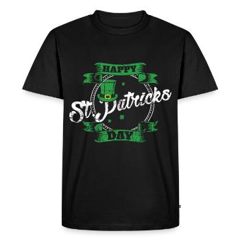 St Patrick’s Day - T-shirt Premium bio Homme - noir - Devant - Nico (187cm)