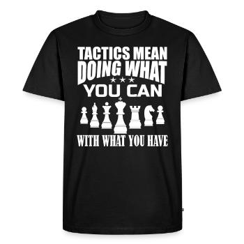 Chess - Men's Premium Organic T-Shirt - black - Front - Nico (187cm)