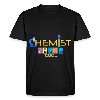 Chemist - Men's Premium Organic T-Shirt - black - Front - Nico (187cm)