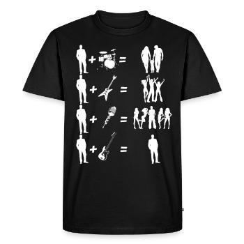 Bass macht einsam - Männer Premium Bio T-Shirt - Schwarz - Vorne - Nico (187cm)