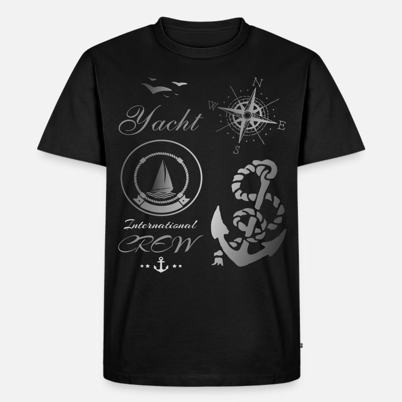 Segelschiffe - Männer Premium Bio T-Shirt - Schwarz