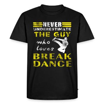 Break Dance - Men's Premium Organic T-Shirt - black - Front - Nico (187cm)