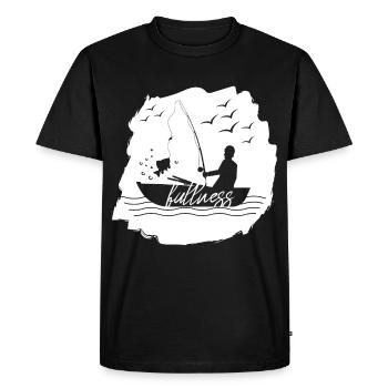 Pêcheur pêcheur - T-shirt Premium bio Homme - noir - Devant - Nico (187cm)