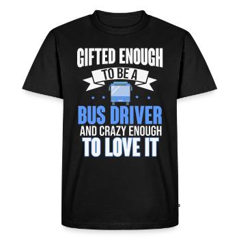 conducteur - T-shirt Premium bio Homme - noir - Devant - Nico (187cm)