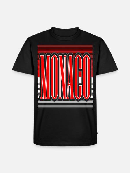 monaco - Männer Premium Bio T-Shirt - Schwarz