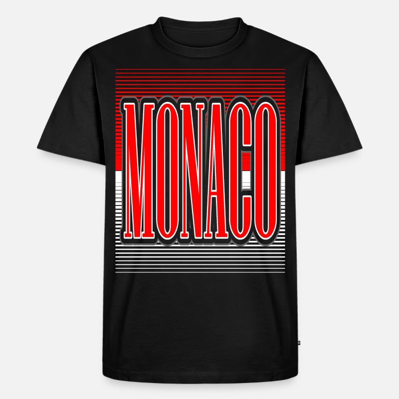 monaco - Männer Premium Bio T-Shirt - Schwarz