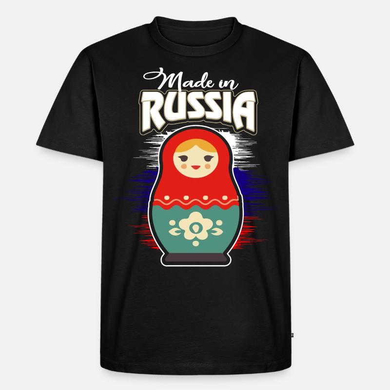 Russland - Männer Premium Bio T-Shirt - Schwarz